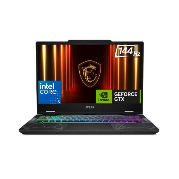MSI CYBORG 15 B2RWEKG-217IN INTEL CORE 5 210H/DDR5 8GB*2/512GB NVME PCIE SSD GEN4X4 W/O DRAM/INTEL WI-FI 6E AX211/WINDOWS11 HOME/15.6" FHD (1920*1080), 144HZ /NVIDIA GEFORCE RTX 5050 LAPTOP GPU, GDDR7 8GB/INTEGRATED SOC2 YEAR WARRANTY TERM