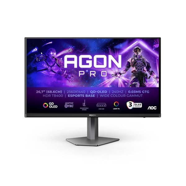AOC Agon Pro AG276QZD2 27-inch QHD OLED Monitor (Black)