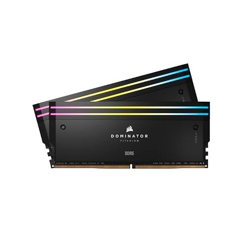 CORSAIR Dominator Titanium RGB 96GB (2x48GB) DDR5 6600MHz CL32 RAM (Black)