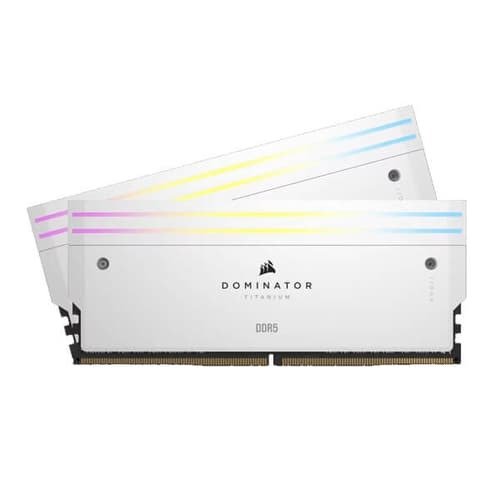 Corsair Dominator Titanium RGB DDR5 32GB (16GBx2) 6000MHz CL30 Desktop Ram (White)