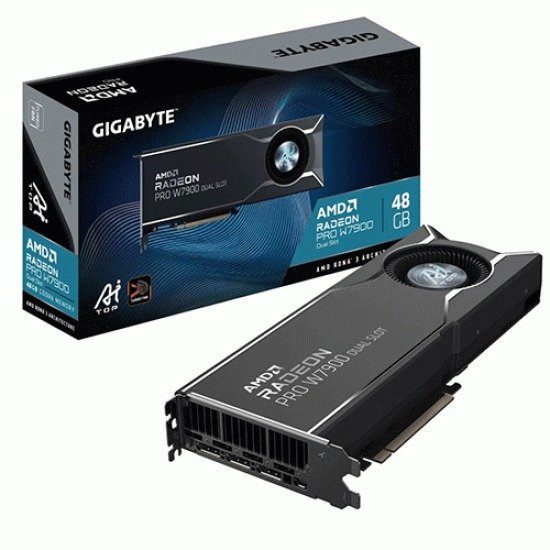 Gigabyte Radeon PRO W7900 Dual Slot AI TOP 48G Graphic Card (W7900 AI TOP 48G)