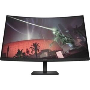 HP OMEN 31.5 inch QHD 165Hz Curved Gaming Monitor - OMEN 32c; Adjustable Stand; VESA mountable; Eyesafe® Certified Eye Ease; HDR, 780K7AA