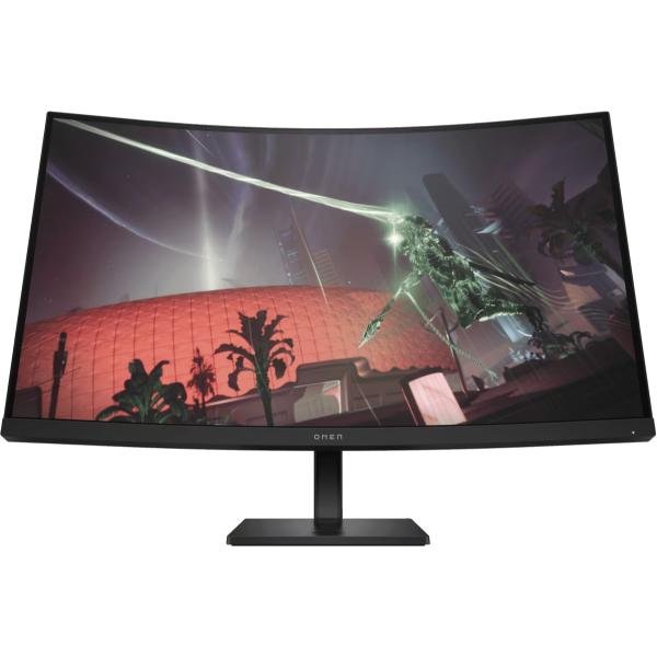 HP OMEN 31.5 inch QHD 165Hz Curved Gaming Monitor - OMEN 32c; Adjustable Stand; VESA mountable; Eyesafe® Certified Eye Ease; HDR, 780K7AA
