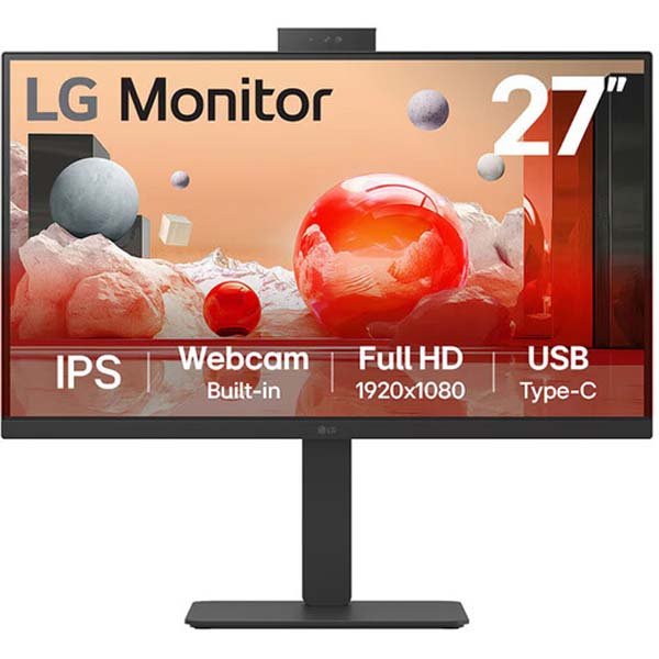 LG 27BA850-B 27" Full HD 100 Hz Video Conferencing Monitor (Black)