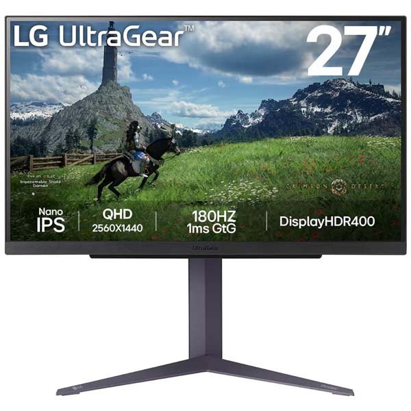 LG 27GS85Q Ultragear 27" QHD Nano IPS 1ms (GtG) 180Hz Gaming Monitor (Black)