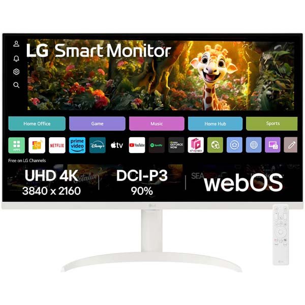 LG 32SR75U 32" 4K UHD (3840 x 2160) Smart Monitor with Steaming TV (White)