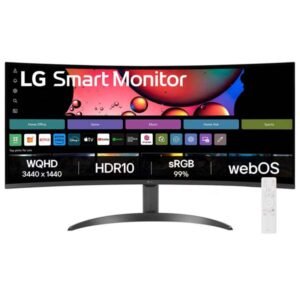 LG 34SR60QC 34" WQHD (3440x1440) Curved (1800R) UltraWide 21:9 Smart Monitor (Black)