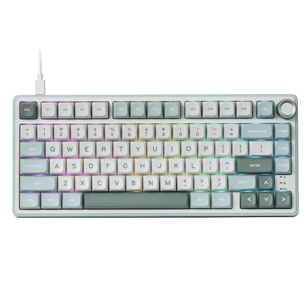 RK ROYAL KLUDGE R75 Skycyan Mechanical Keyboard Silver Switch