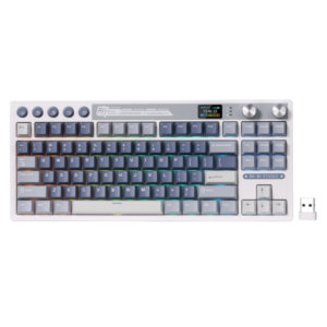 RK ROYAL KLUDGE M87 Wireless Gaming Keyboard Beige Switch - Blue