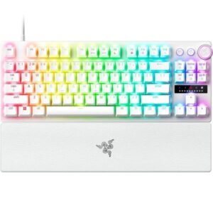 Razer Huntsman V3 Pro Tenkeyless Analog Optical Esports Wired Gaming Keyboard (White)