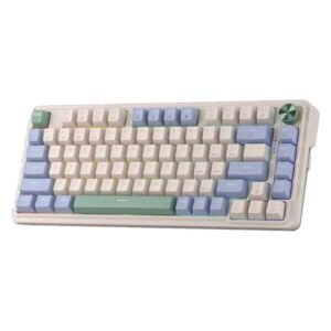 Redragon Ucal Pro K673 65% Wired+2.4Ghz+Bluetooth Mechanical Keyboard Vintage Blue (Linear Red Switch)