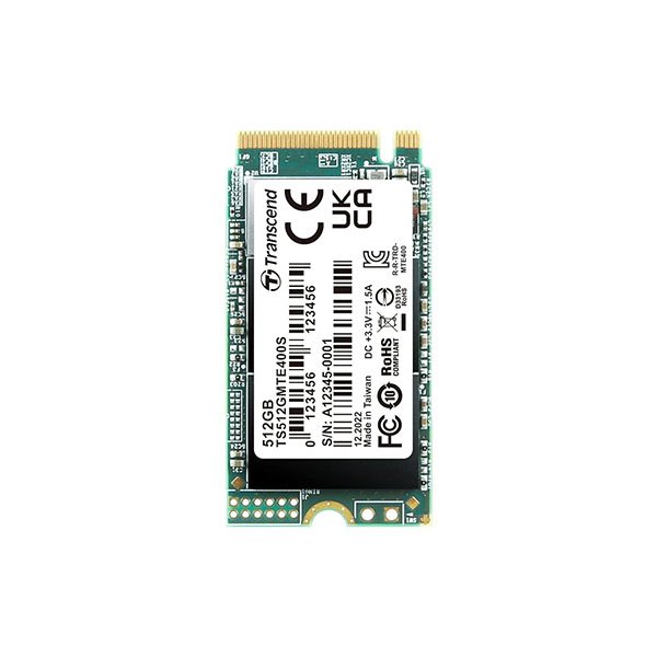 Transcend 512GB | PCIe M.2 SSD 400S | 42mm | MTE400S | 3D NAND Flash | NVMe PCIe Gen3 x4 | up to 2,000/1,100 MB/s | 100 TBW | 5 Yrs. Warranty