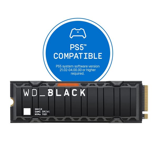 Western Digital Black SN850 500GB M.2 NVMe Gen4 SSD (with Heatsink)