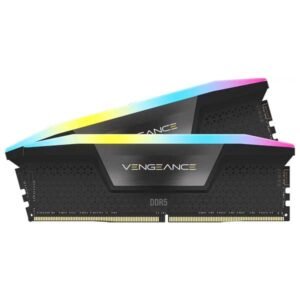 CORSAIR VENGEANCE RGB DDR5 RAM 128GB (2x64GB) 6000MHz 1.35V Intel XMP 3.0 Computer Memory – Black